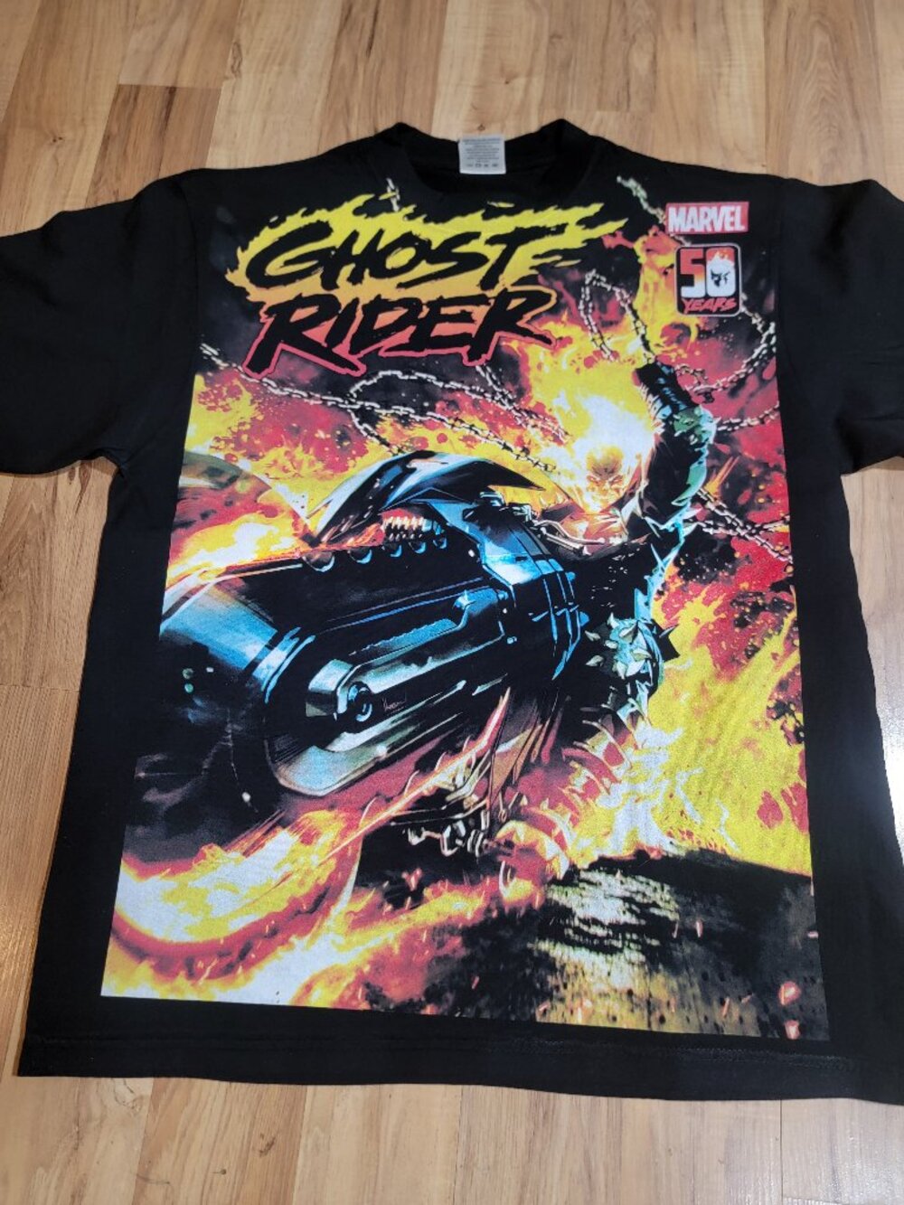 GHOST RIDER BIG PRINT On SHAKA HEAVYWEIGHT T Shirt modern